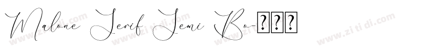 Malone Serif Semi Bo字体转换